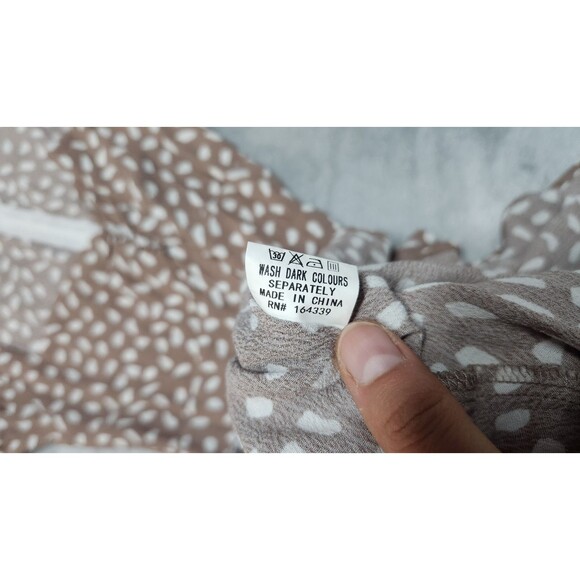 Petal & Pup Women's Size 4 Mocha Brown Franklin Midi Floral Dress Short Sleeve - Picture 6 of 9